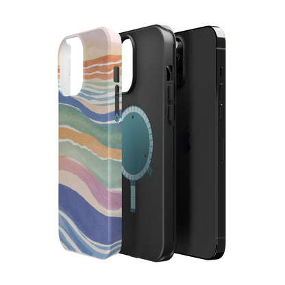 Coloured Waves Magnetic Tough Case