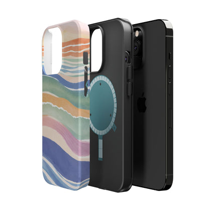 Coloured Waves Magnetic Tough Case