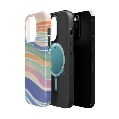 Coloured Waves Magnetic Tough Case