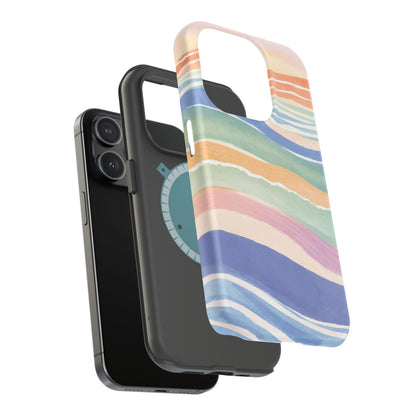 Coloured Waves Magnetic Tough Case