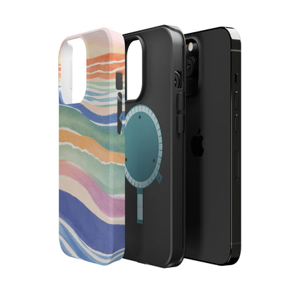 Coloured Waves Magnetic Tough Case