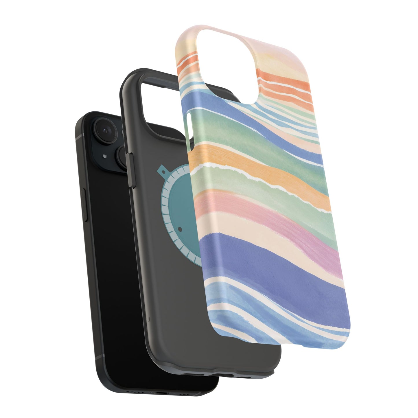 Coloured Waves Magnetic Tough Case