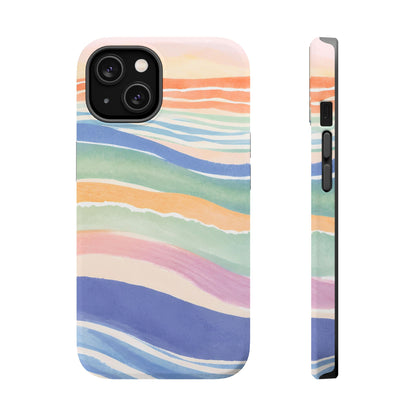 Coloured Waves Magnetic Tough Case