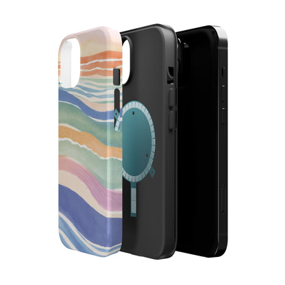 Coloured Waves Magnetic Tough Case