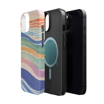 Coloured Waves Magnetic Tough Case