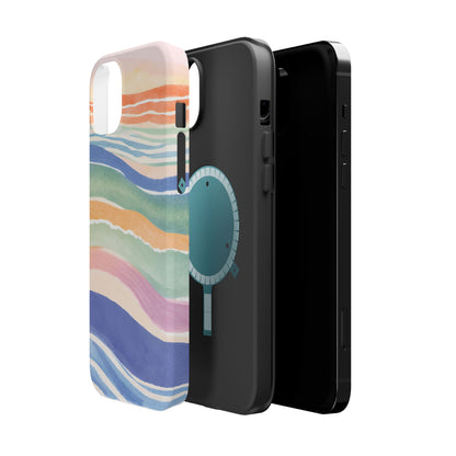 Coloured Waves Magnetic Tough Case