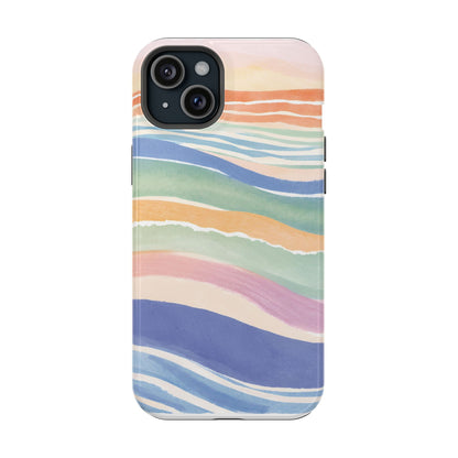 Coloured Waves Magnetic Tough Case