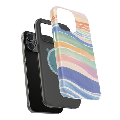 Coloured Waves Magnetic Tough Case