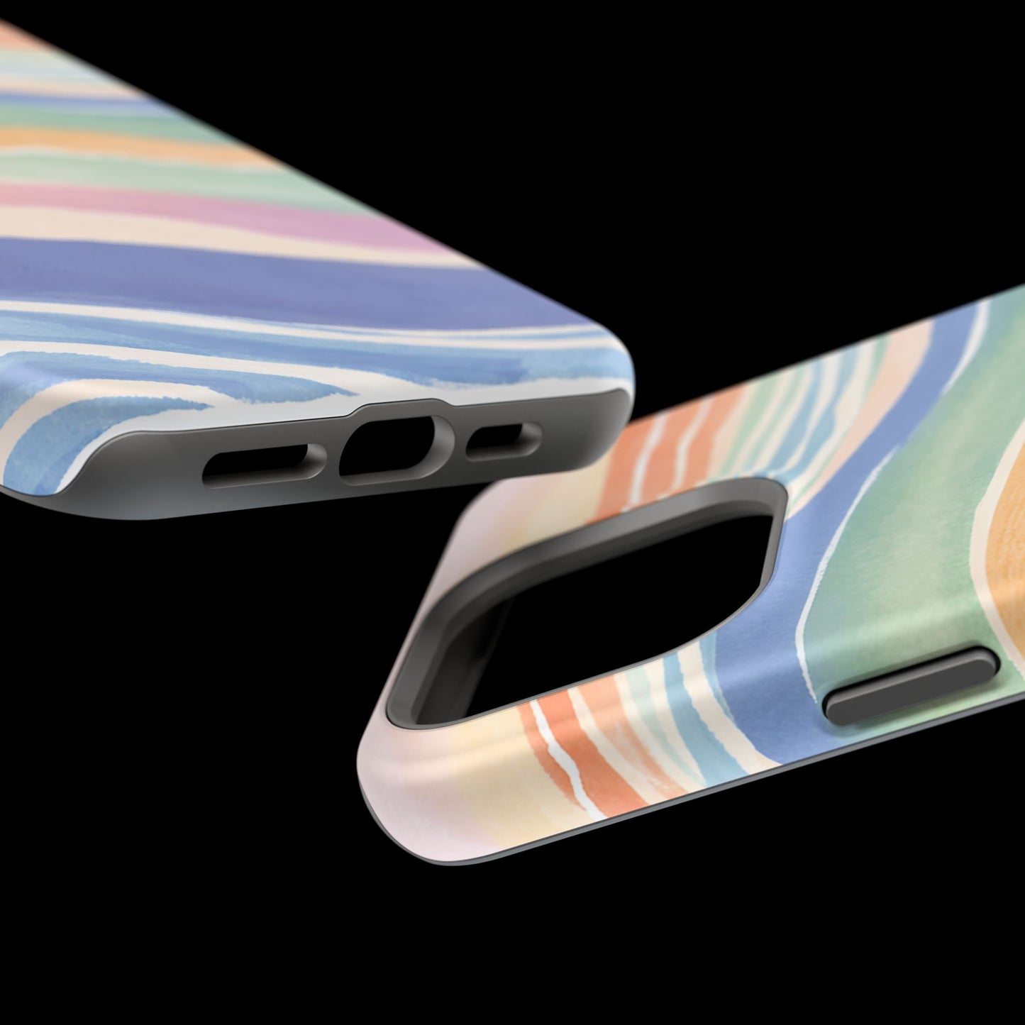 Coloured Waves Magnetic Tough Case