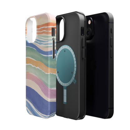 Coloured Waves Magnetic Tough Case