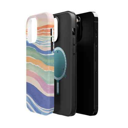 Coloured Waves Magnetic Tough Case